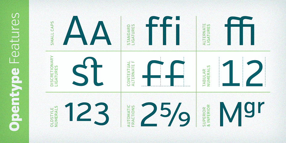 Emphasizing the favorited Verb Condensed font family.