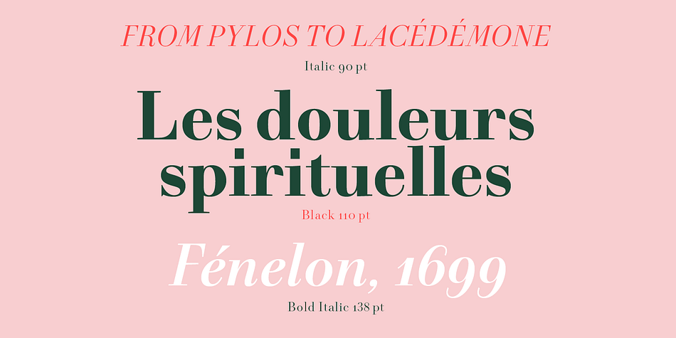 Displaying the beauty and characteristics of the Télémaque FY font family.