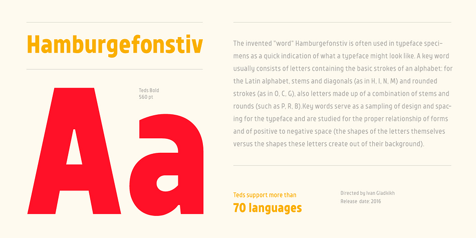 Emphasizing the favorited TT Teds font family.
