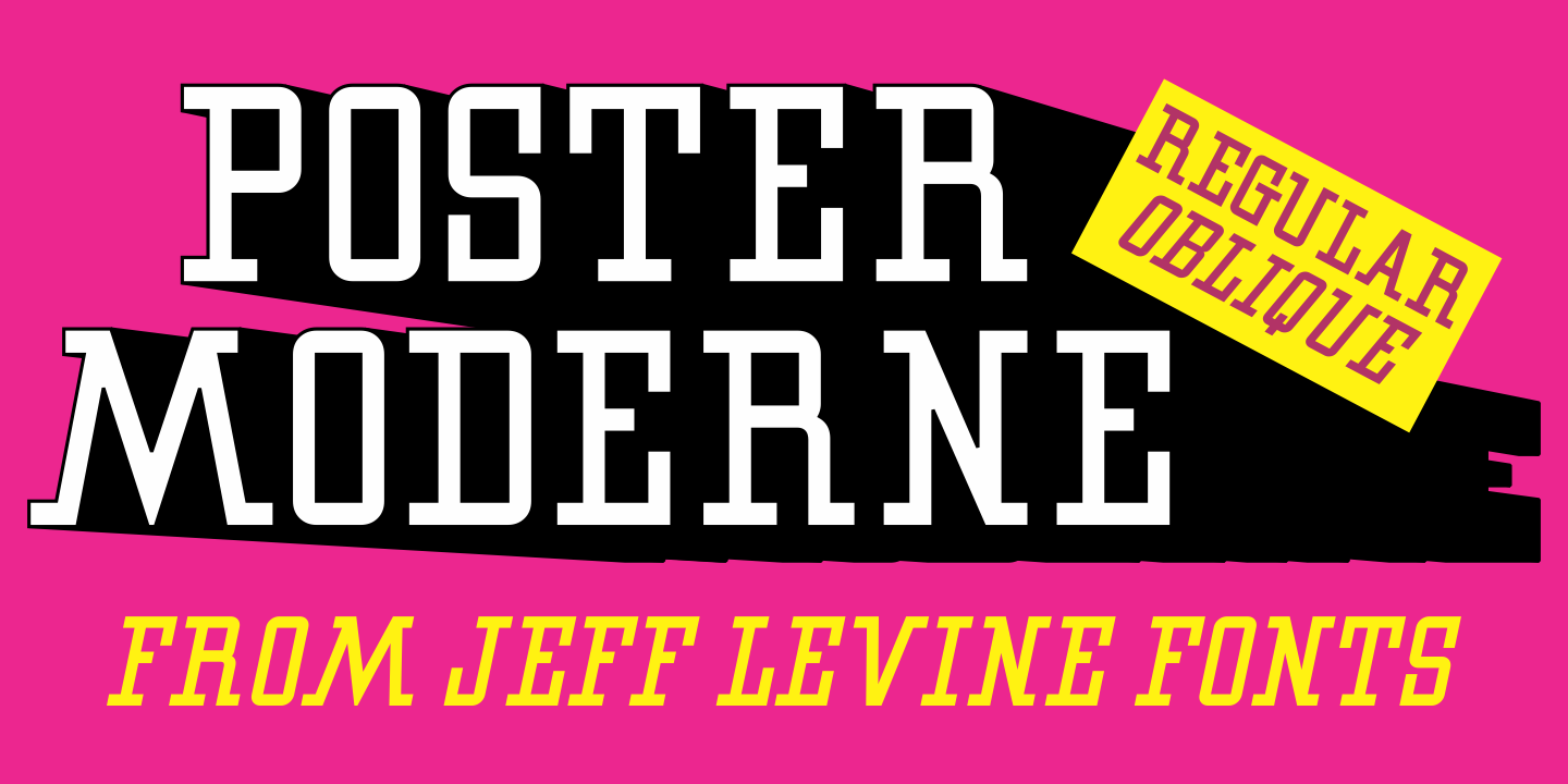 Poster moderne jnl font