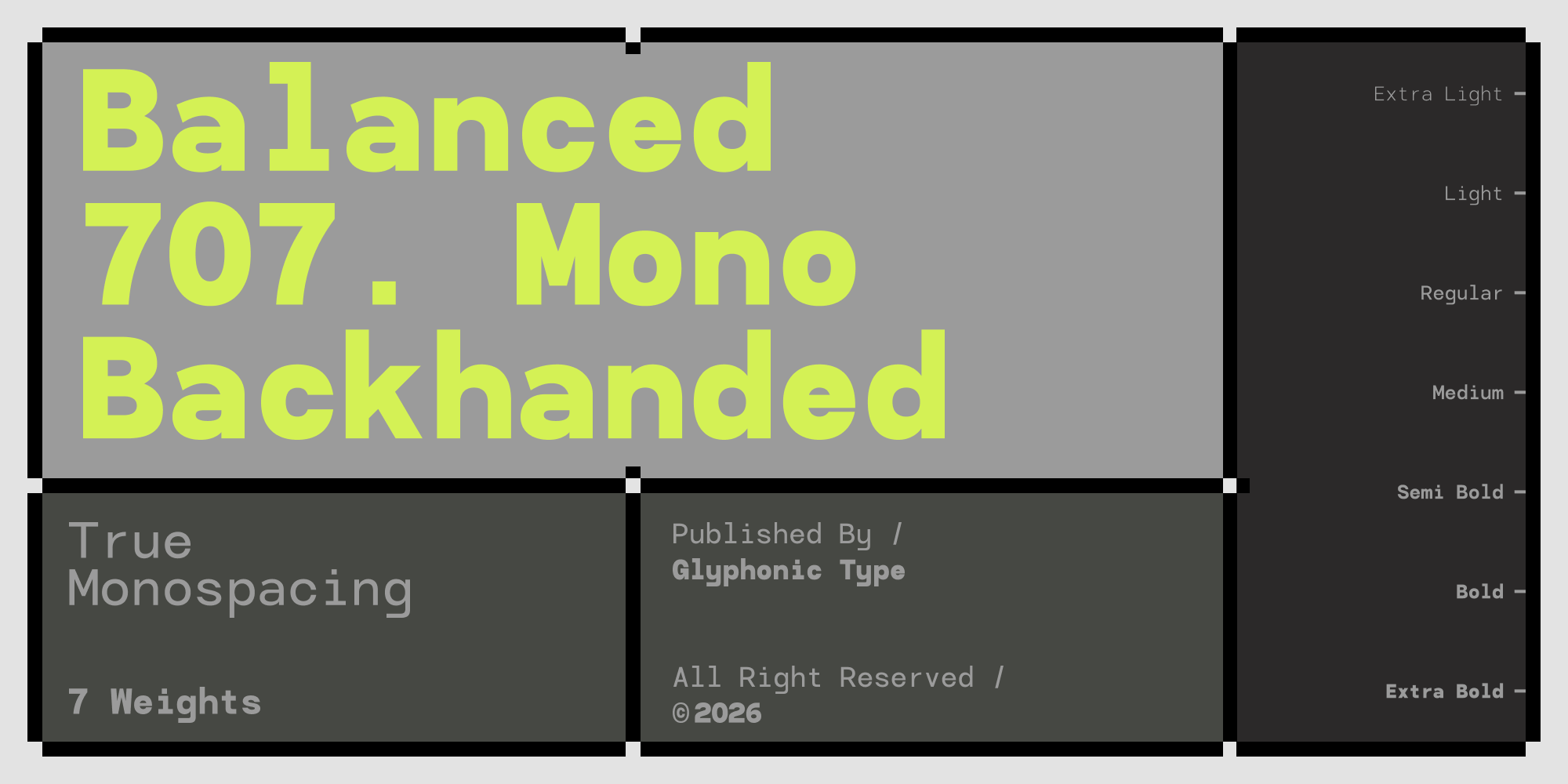 GC 707 Mono Font