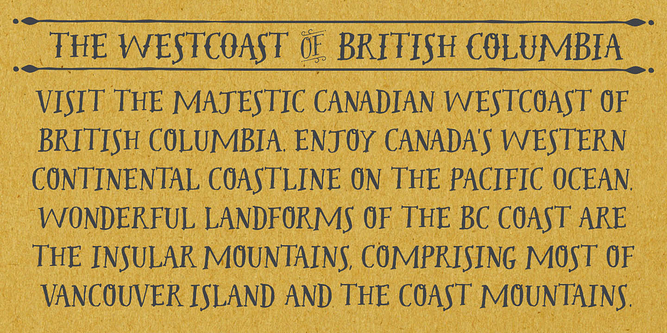 Highlighting the Westcoast Letters font family.