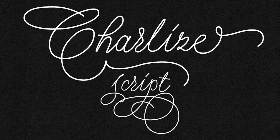 Charlize is a handwritten, fully connected script with ligatures to help with flow and readability.