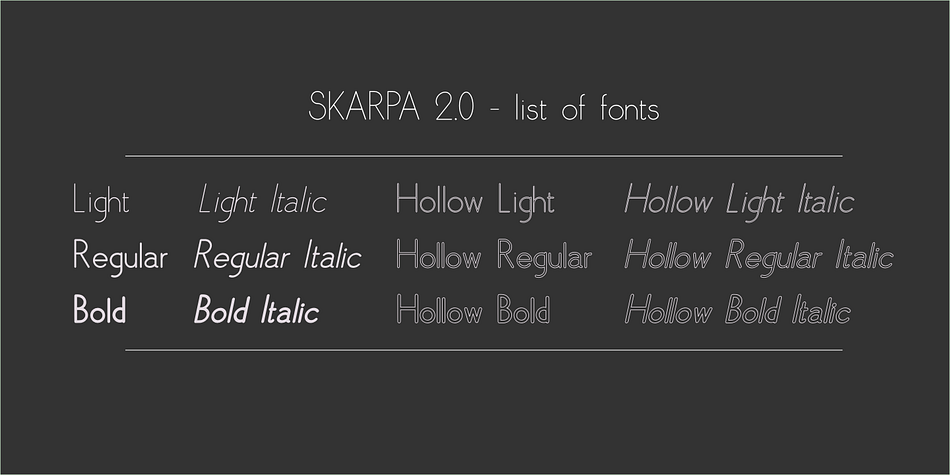 My inspiration for this font were Roman Capitals, which I have initially designed as hairline - monotone, which gave an impression of
high-end fashion look.