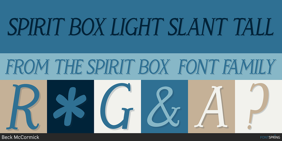Spirit Box Light Slant Tall Font