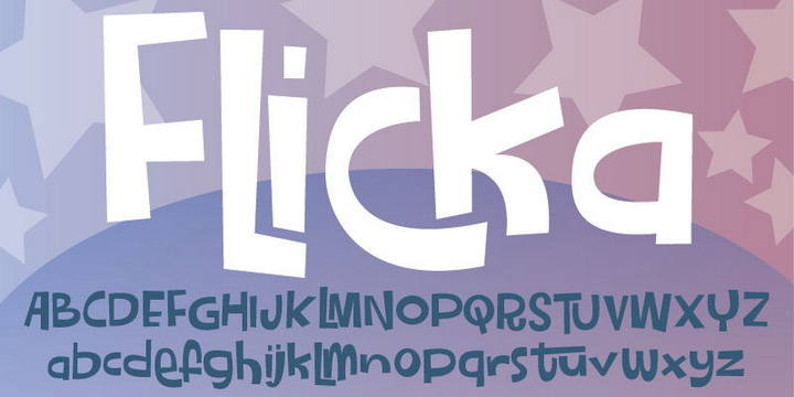 Displaying the beauty and characteristics of the Flicka font family.