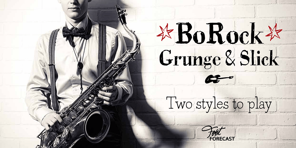 BoRock is a handcrafted font that comes in two pigheaded styles, inspired by the rock music scene.