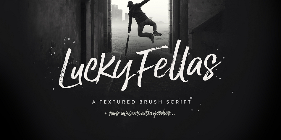 A rough-and-ready hand-brushed script, with edgy lines and awesome character!