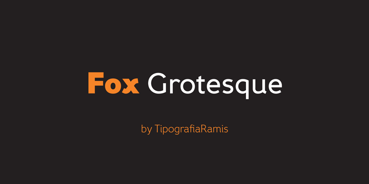 Fox Grotesque is another member of the Fox Family and stylistically finds itself between Fox TRF (with some extreme curly lowercase letters), and Fox Sans (a cold geometric sans-serif).