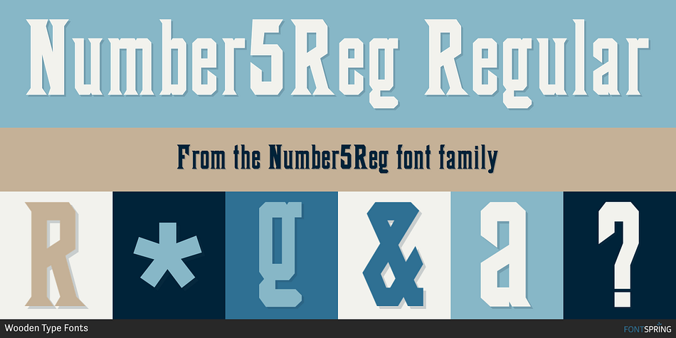 Number5Reg Regular Font