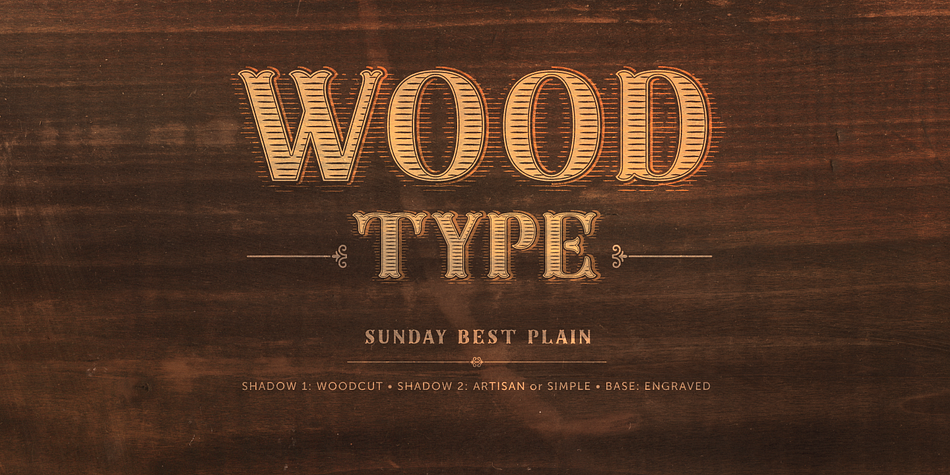Sunday Best is a "short set" font family, featuring the letters capital A through capital Z and numbers 0-9.