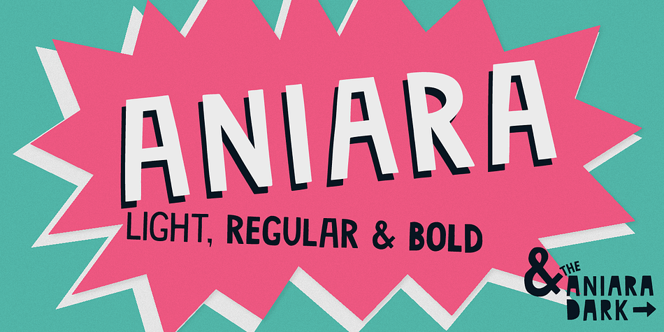 Aniara is a playful, happy and intergalactic font.