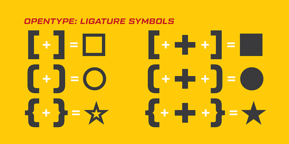 Tactic Sans font family example.