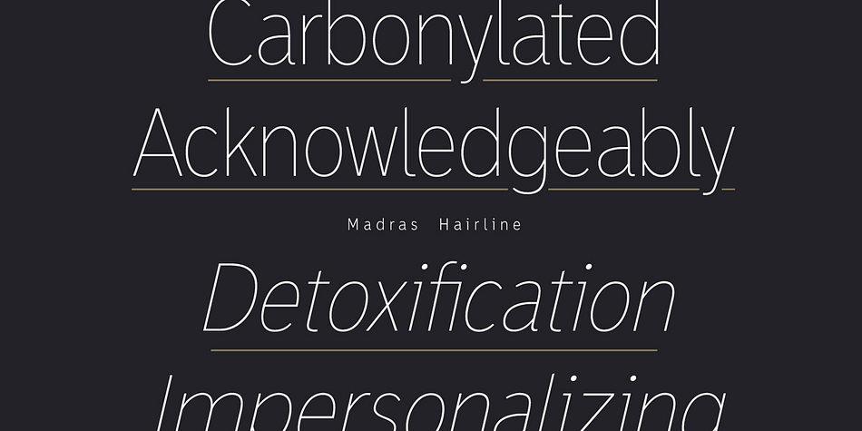 Emphasizing the favorited Madras font family.
