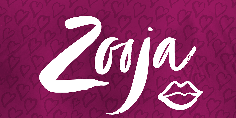 Zooja™ and Zooja Light have alternates for every capital and lowercase letter, consecutive characters are controlled with the OpenType Ligature feature.