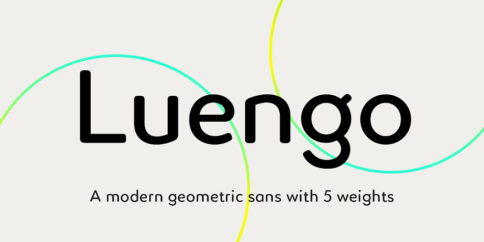 Luengo is a modern geometric sans serif font family.