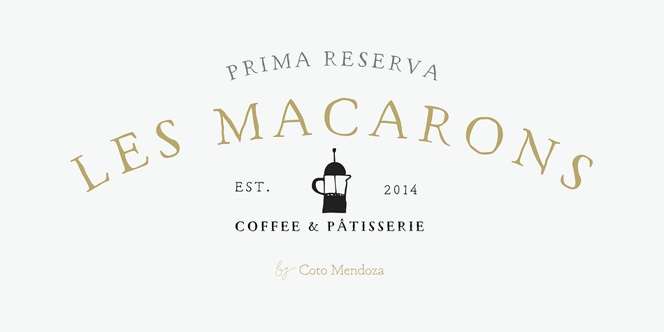 Macarons is a fresh and spontaneous looking typeface that has been designed by Coto Mendoza, who also has developed a hand-made product line (Ride my Bike, Ride my Bike, Four Seasons, D.I.Y.