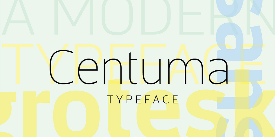 Centuma typeface is a modern grotesque sans font.