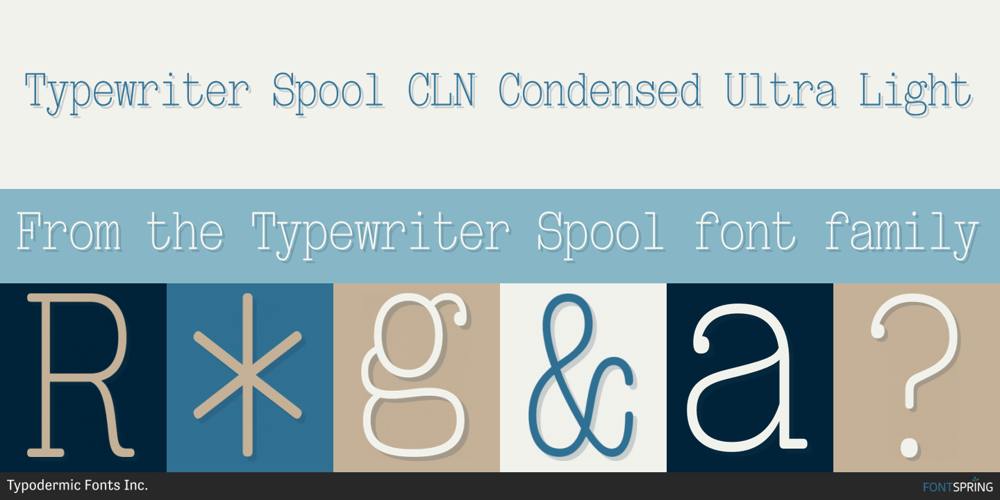 Fonts similar to Typewriter Spool