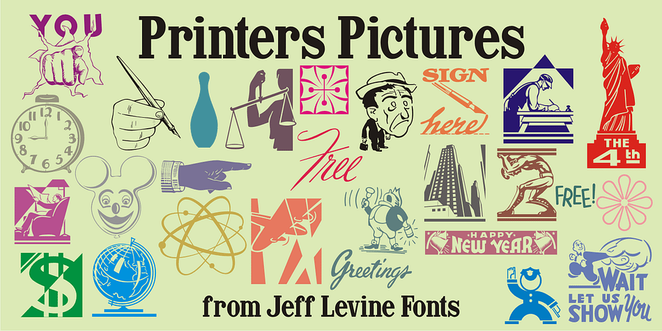 Printers Pictures JNL is another volume of vintage letterpress stock cuts, cartoons, embellishments and what-nots for those who enjoy these charming illustrations.
