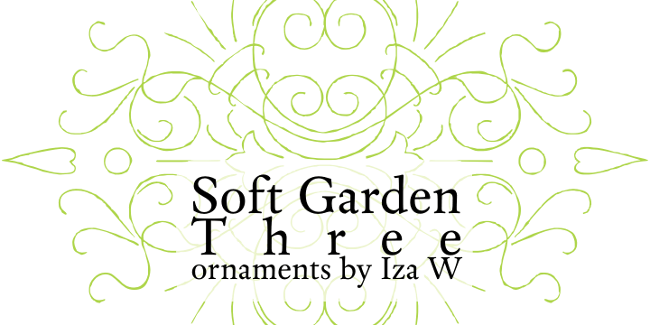 Soft Garden font family sample image.