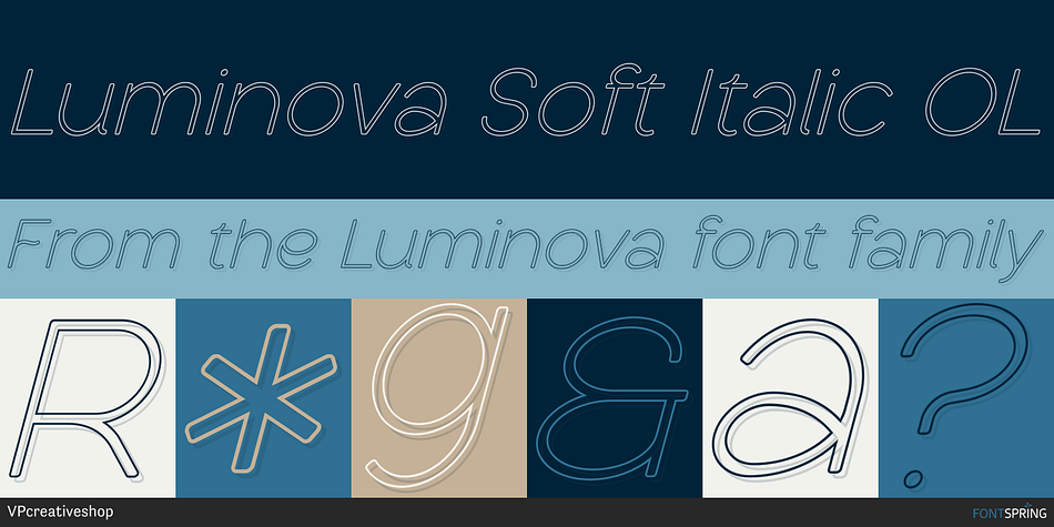Luminova Soft Italic OL Font