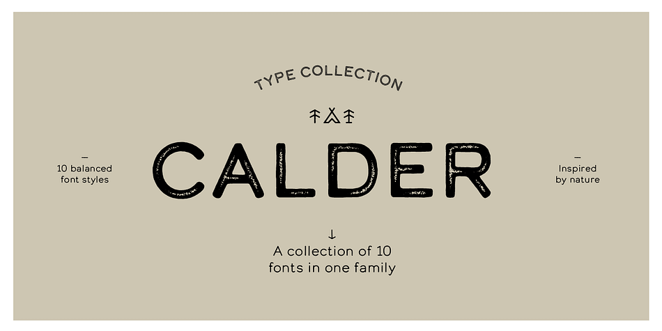 Calder is a display typeface collection.