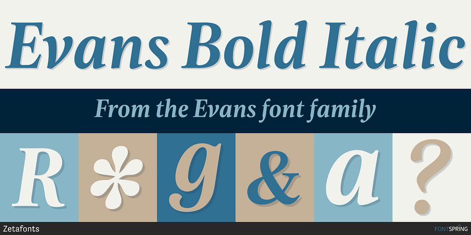 Evans Bold Italic Font