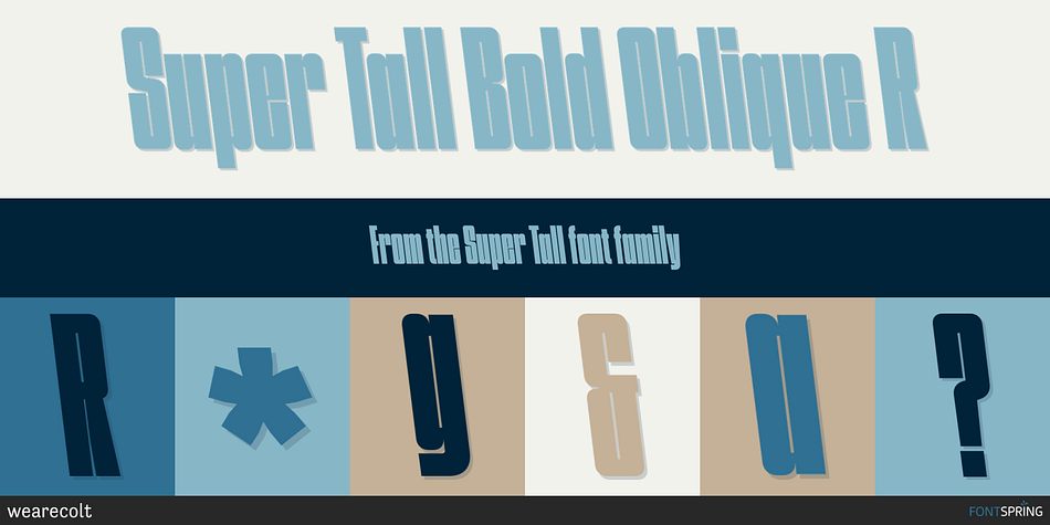 Super Tall Bold Oblique R Font