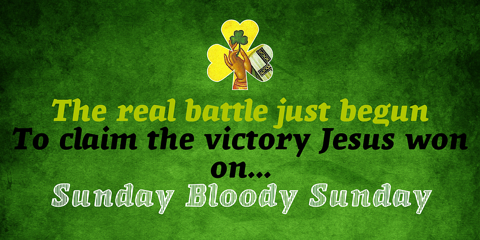 St Patrick font family sample image.