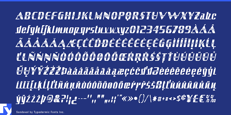 Displaying the beauty and characteristics of the Sandoval font family.