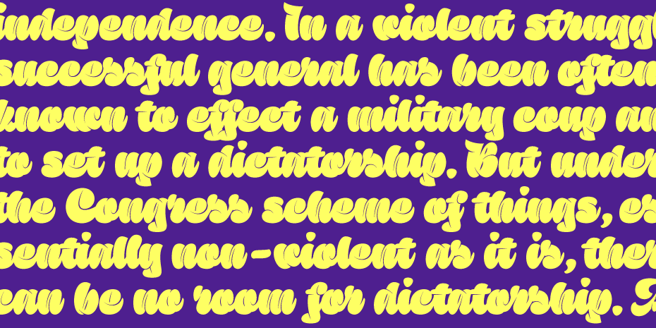 Its strong character goes beyond the accepted conventions of letter-shape construction, quickly catching the eye and surprising the reader.