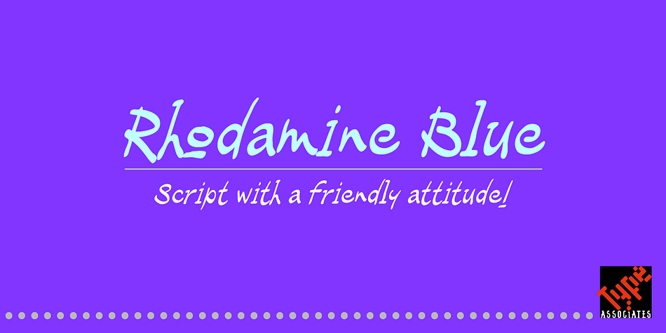 Displaying the beauty and characteristics of the Rhodamine Blue font family.