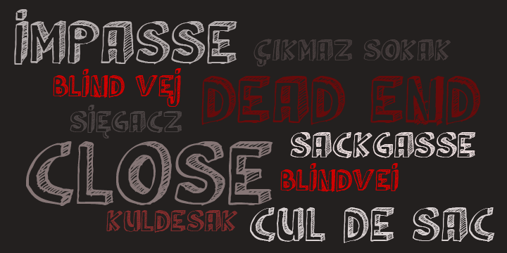 Displaying the beauty and characteristics of the Cul De Sac font family.