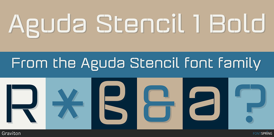 Aguda Stencil 1 Bold Font