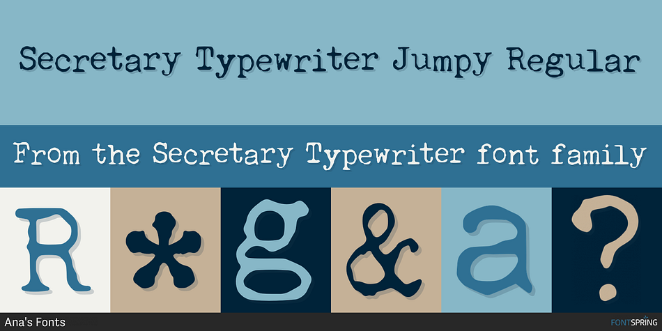 Secretary Typewriter Jumpy Regular Font
