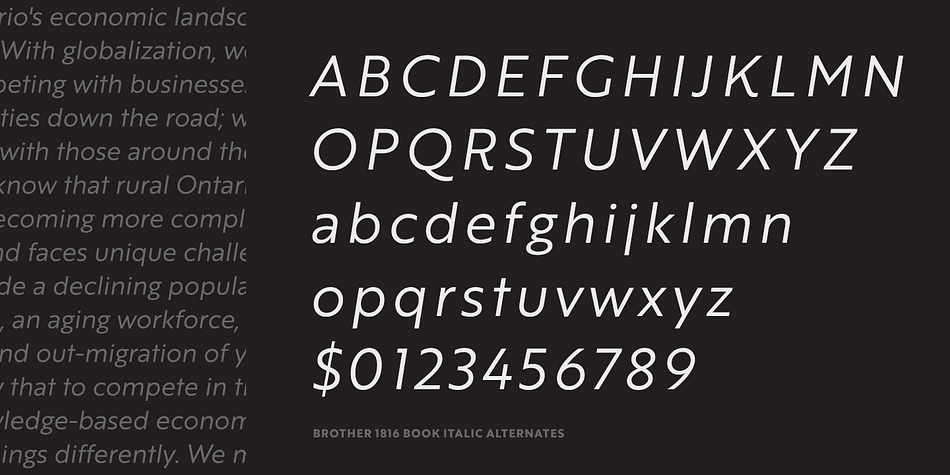 Brother 1816 Font