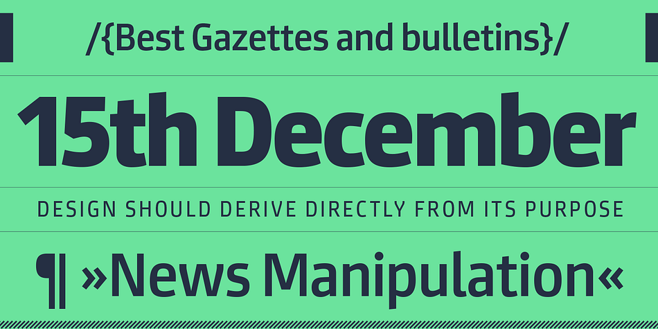 Newspaper headlines need to be compact, and the counters inside of Expose’s letters help the design achieve this by being almost squared off.