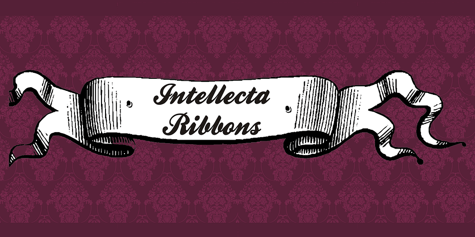 Displaying the beauty and characteristics of the Intellecta Ribbons font family.