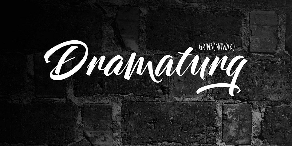 Dramaturg is a handwritten, brush, fully connected script with ligatures and contextual alternates to help with flow and readability.