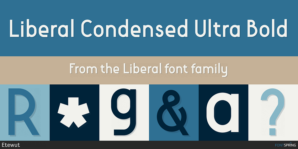 Liberal Condensed Ultra Bold Font