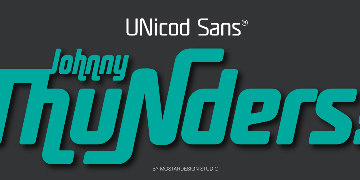 Unicod Sans font family example.