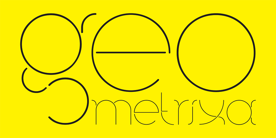 INSPIRED FROM GEOMETRIC CURVES AND CIRCLES, AN AUDATIOUS LOWER CASE DISPLAY FACE WITH SOME ALTERNATE CHARACTERS IN UPPER AND LOWEER CASE GLYPHS.