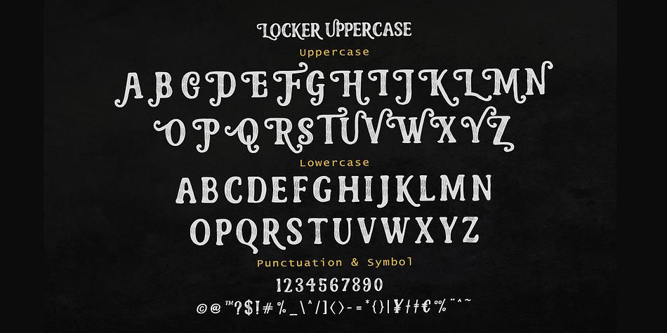 Displaying the beauty and characteristics of the Wild Lockers font family.
