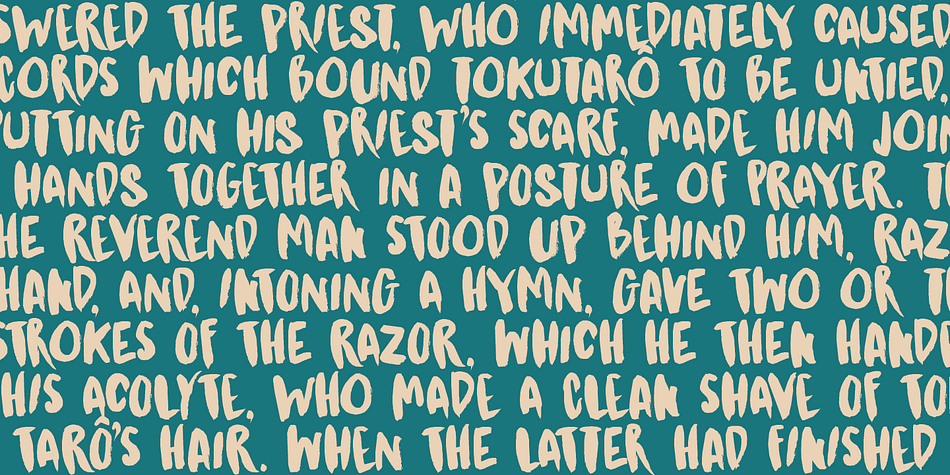 Kitsune Tail is a messy brush font with no real baseline.