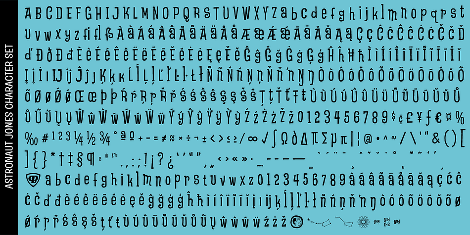 Highlighting the Astronaut Jones PB font family.
