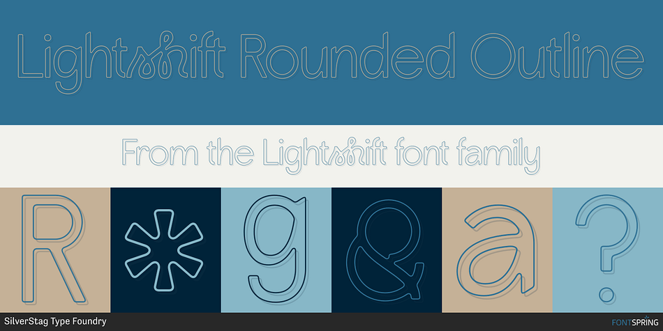 Lightshift Rounded Outline Font