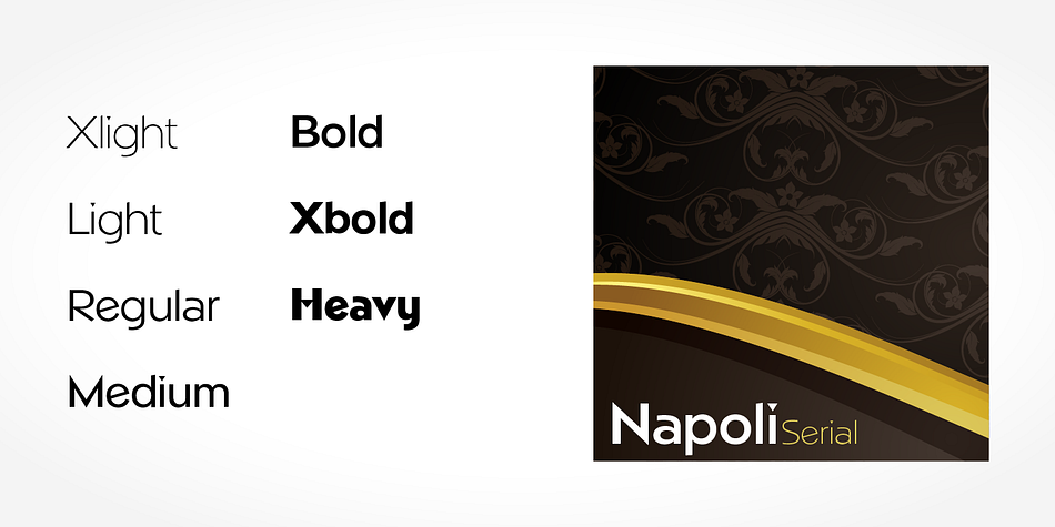Highlighting the Napoli Serial font family.