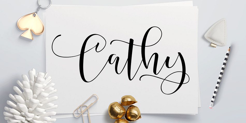 Cathy is a handcrafted script font.