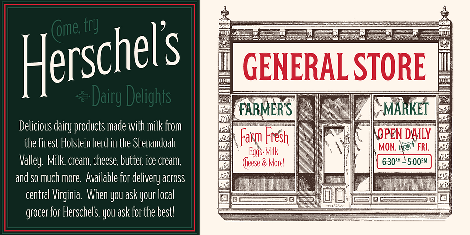 Designed by Brian Brubaker, Herschel is a display serif font family.